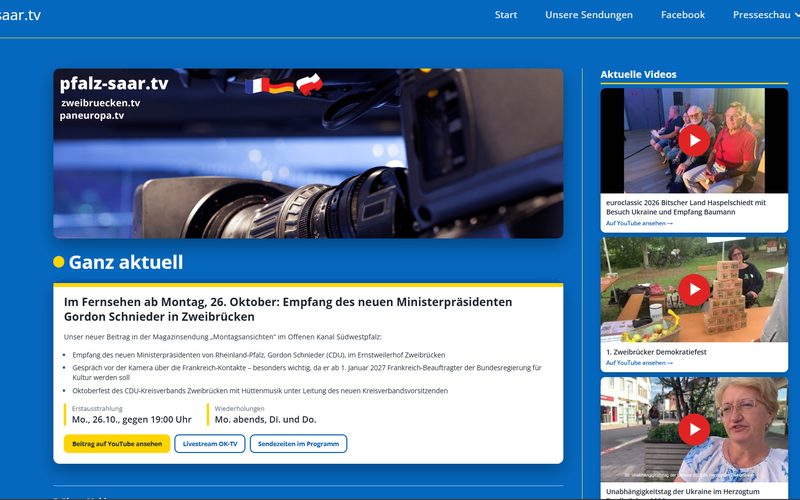 Website pfalz-saar.tv